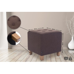 Tabouret Pharaon, marron clair antique