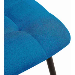 Chaise de salle à manger en tissu Tilde | turquoise