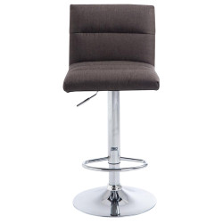 Tabouret de bar Limerick tissu chrome gris foncé
