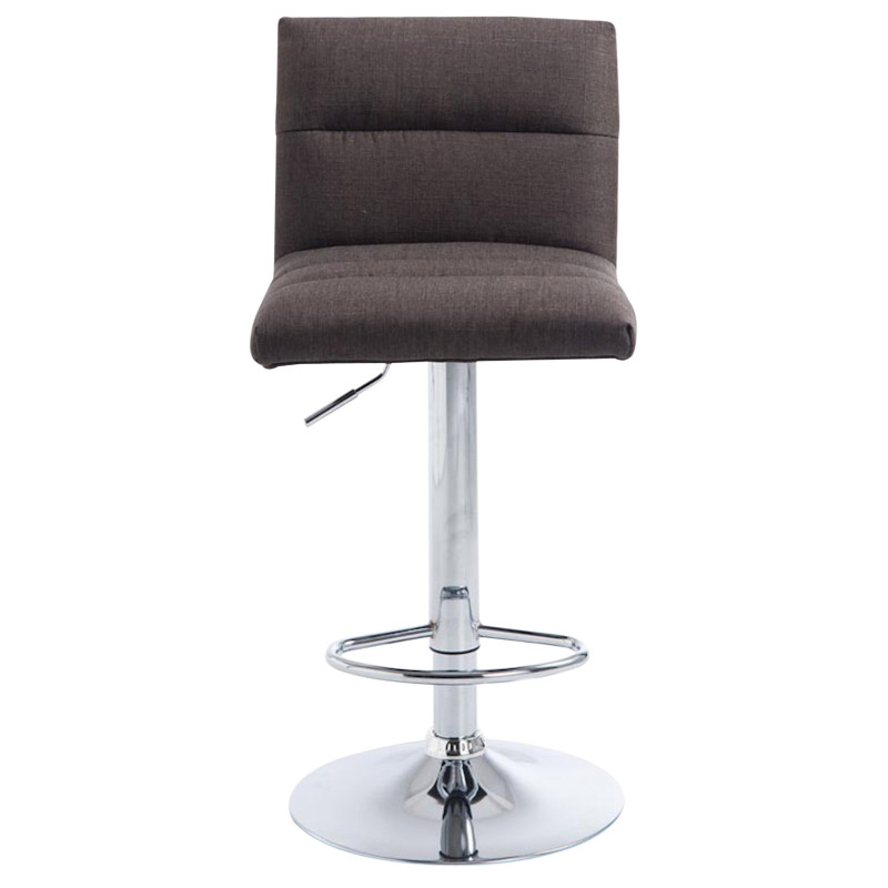 Tabouret de bar Limerick tissu chrome gris foncé
