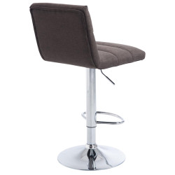 Tabouret de bar Limerick tissu chrome gris foncé