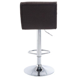 Tabouret de bar Limerick tissu chrome gris foncé