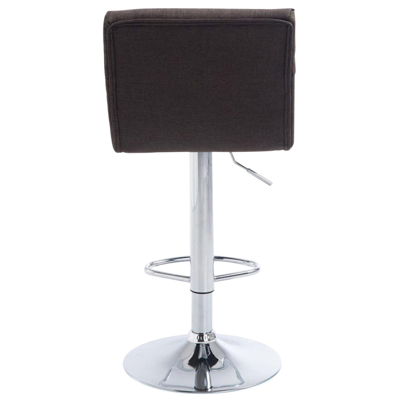 Tabouret de bar Limerick tissu chrome gris foncé