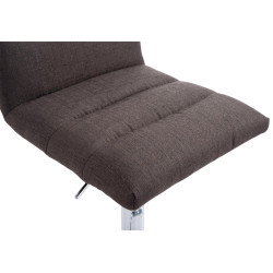 Tabouret de bar Limerick tissu chrome gris foncé