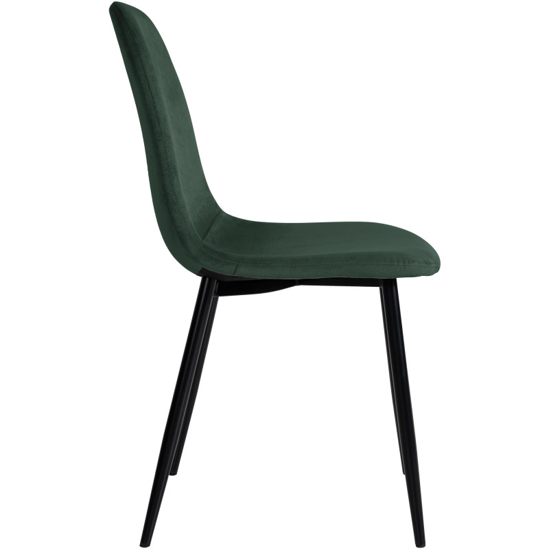 Chaise de salle à manger en velours Napier | vert