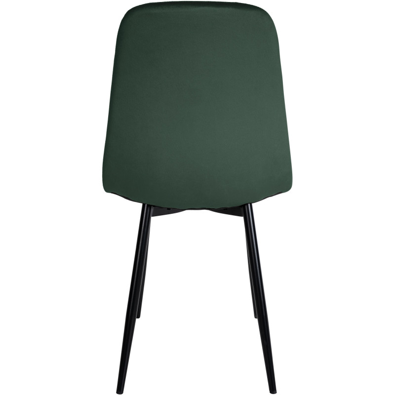 Chaise de salle à manger en velours Napier | vert