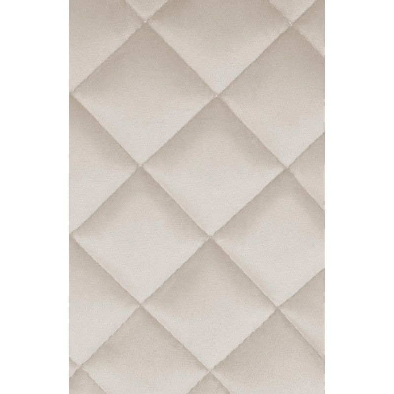 Taburete de bar Kasson de terciopelo, color crema