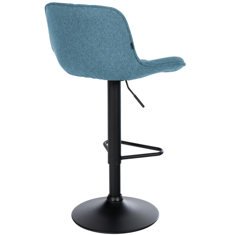 Tabouret de bar Kasson, tissu bleu