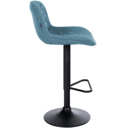 Taburete de bar Kasson, tela azul