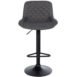 Taburete de bar Kasson, tela negra