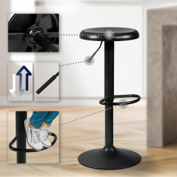 Taburete de bar Williston, negro