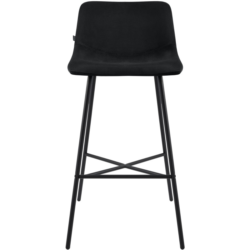 Tabouret de bar Altona en velours noir