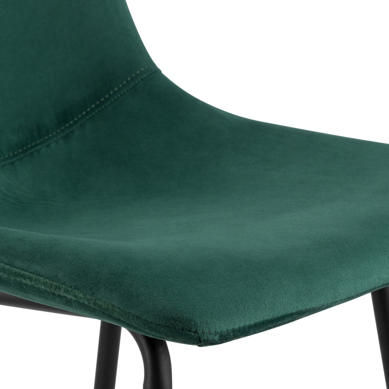 Tabouret de bar Altona en velours vert