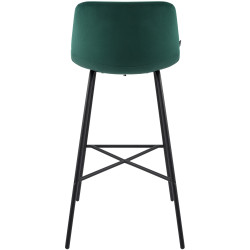 Tabouret de bar Altona en velours vert