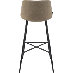 Tabouret de bar Altona, tissu taupe