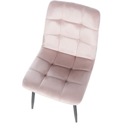 Lot de 2 chaises de salle à manger en velours Tilde | rose