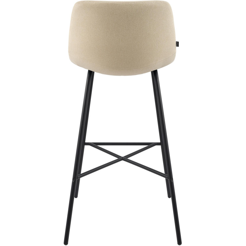 Tabouret de bar Altona, tissu, crème