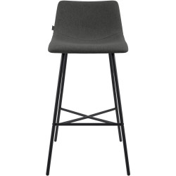 Tabouret de bar Altona, tissu gris foncé