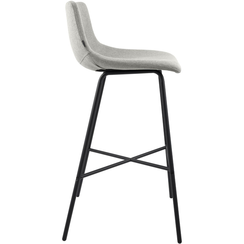 Tabouret de bar Altona, tissu gris