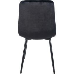 Ensemble de 4 chaises de salle à manger en velours Tilde | noir