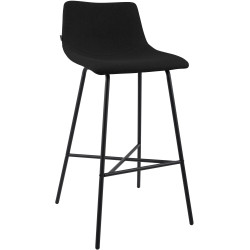 Tabouret de bar Altona, tissu noir