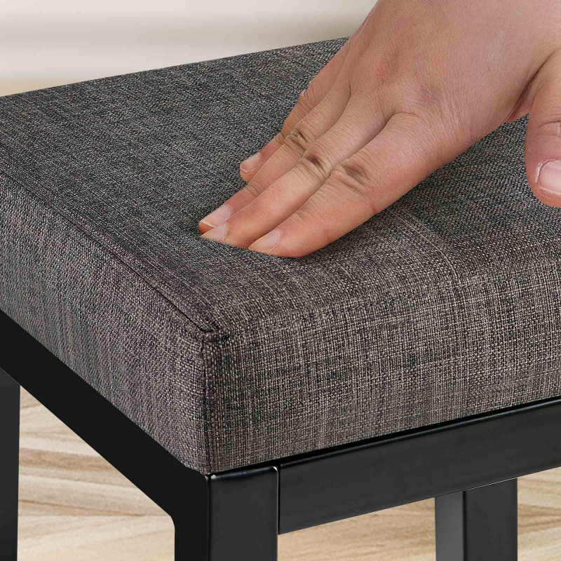 Tabouret de bar Taylor B85, tissu gris