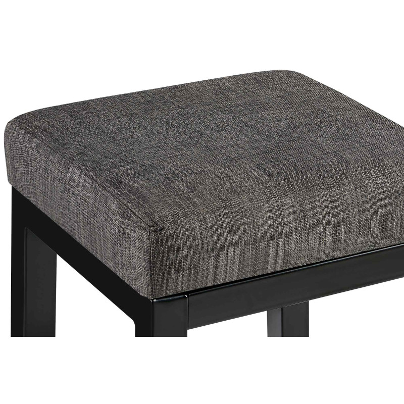 Banqueta de bar Taylor B85, tecido cinza