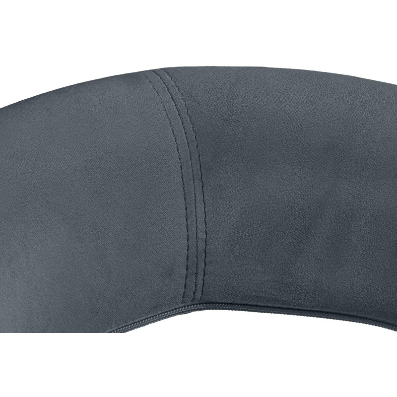 Banqueta de bar Olinda, veludo, branco/cinza escuro