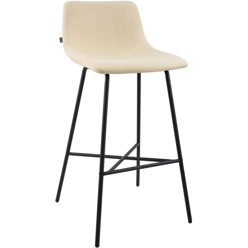 Tabouret de bar Altona tissu crème