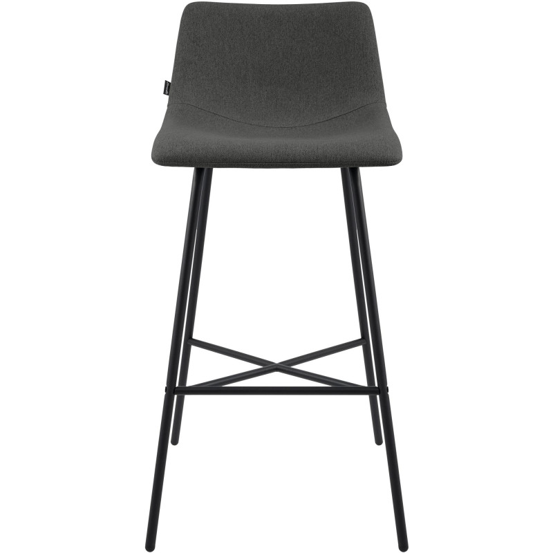 Tabouret de bar Altona en tissu gris foncé