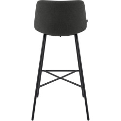 Tabouret de bar Altona en tissu gris foncé