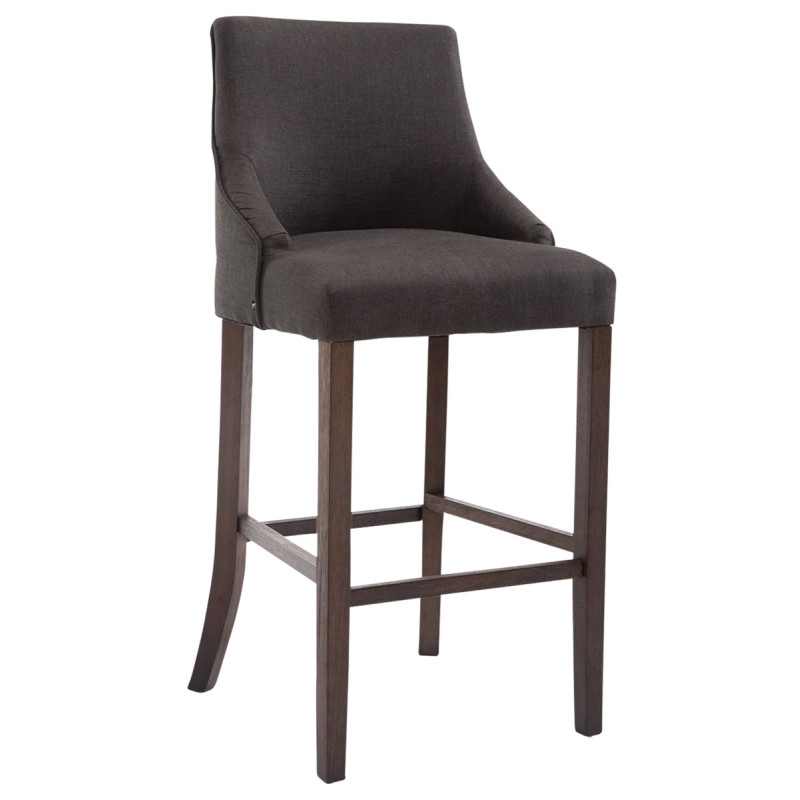 Tabouret de bar Innsbruck tissu antique gris foncé