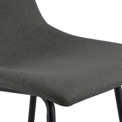 Tabouret de bar Altona en tissu gris foncé