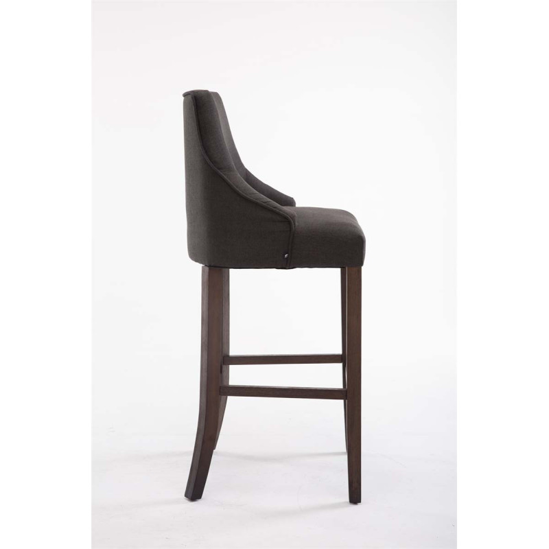 Tabouret de bar Innsbruck tissu antique gris foncé