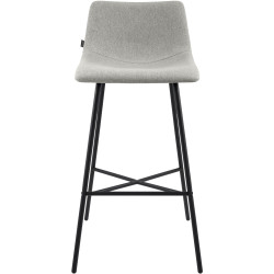 Tabouret de bar Altona en tissu gris