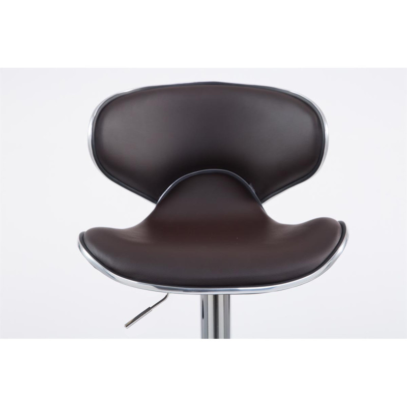 Tabouret de bar Las Vegas V2 chrome marron