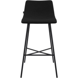 Tabouret de bar Altona en tissu noir
