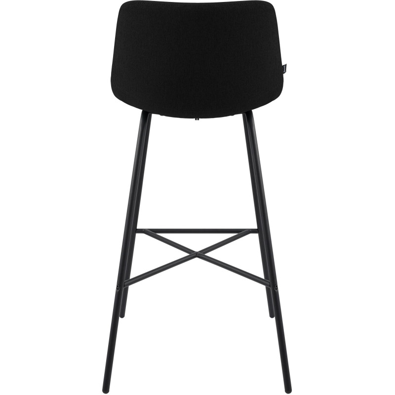 Tabouret de bar Altona en tissu noir