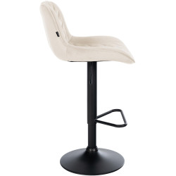 Conjunto de 2 banquetas de bar Kasson em veludo creme.