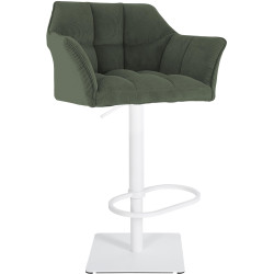 Taburete de bar verde Damaso W Cord
