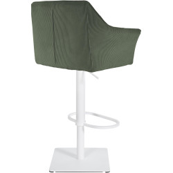 Taburete de bar verde Damaso W Cord