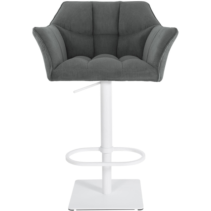 Sgabello da bar Damaso W Cord grigio