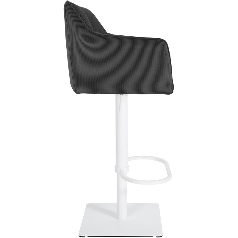 Tabouret de bar Damaso W Cord gris foncé