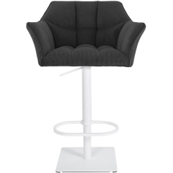 Taburete de bar Damaso W Cord gris oscuro