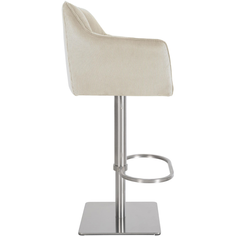 Tabouret de bar Damaso E Cord, crème