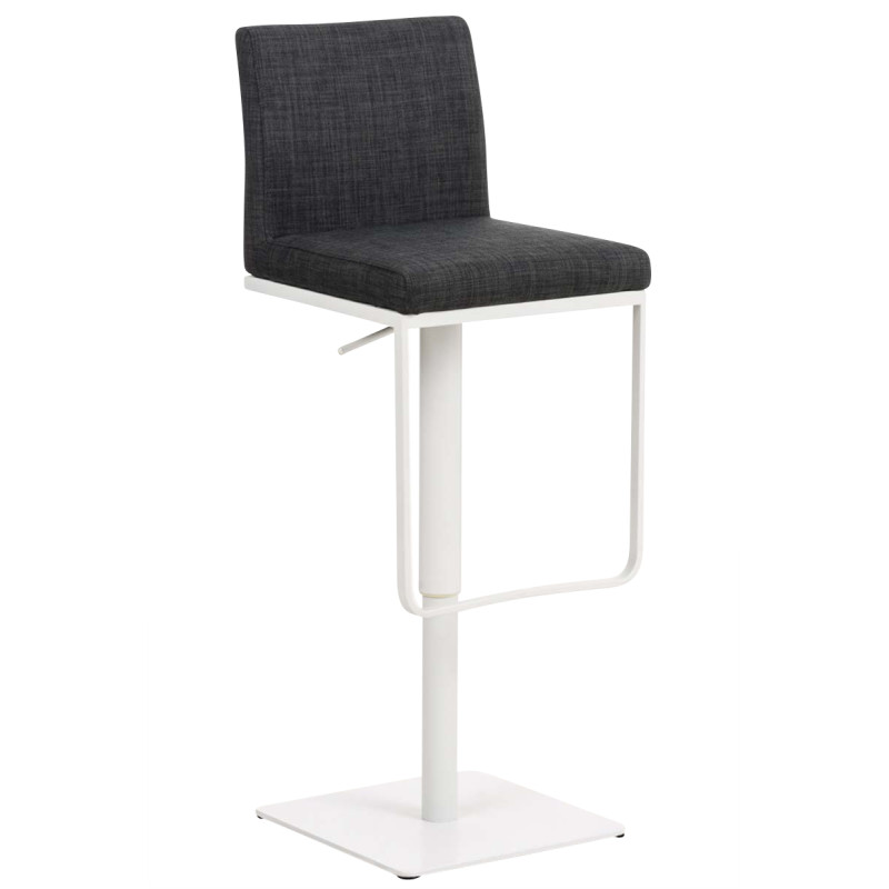Tabouret de bar Panama W en tissu gris foncé