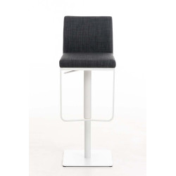 Tabouret de bar Panama W en tissu gris foncé