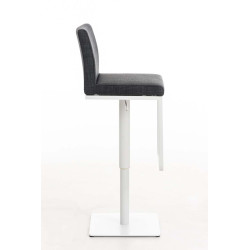 Tabouret de bar Panama W en tissu gris foncé