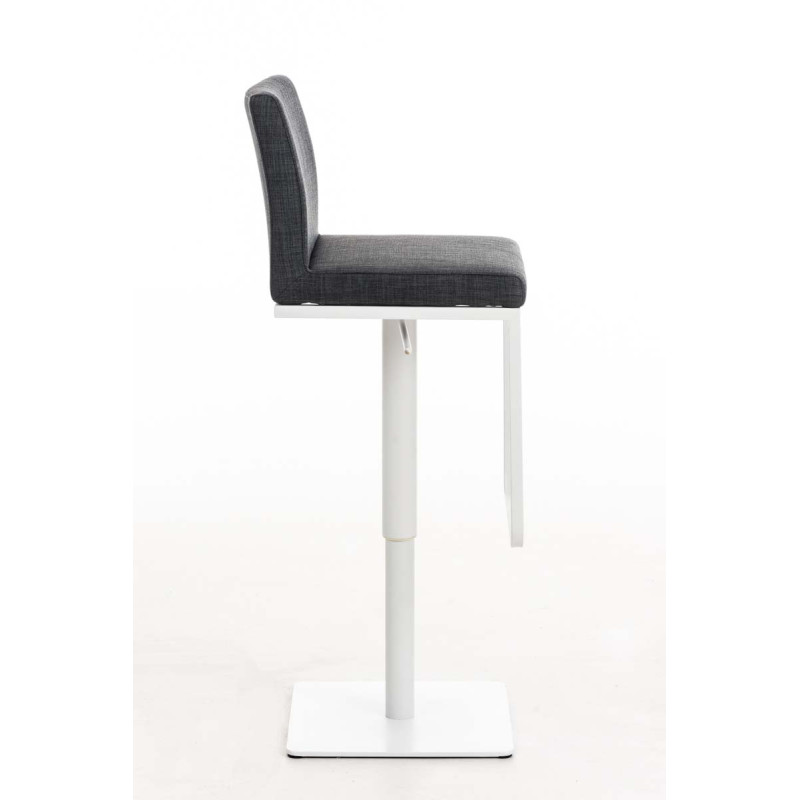 Tabouret de bar Panama W en tissu gris foncé