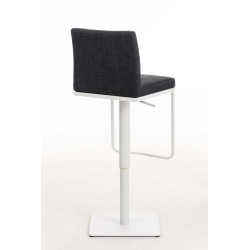 Tabouret de bar Panama W en tissu gris foncé